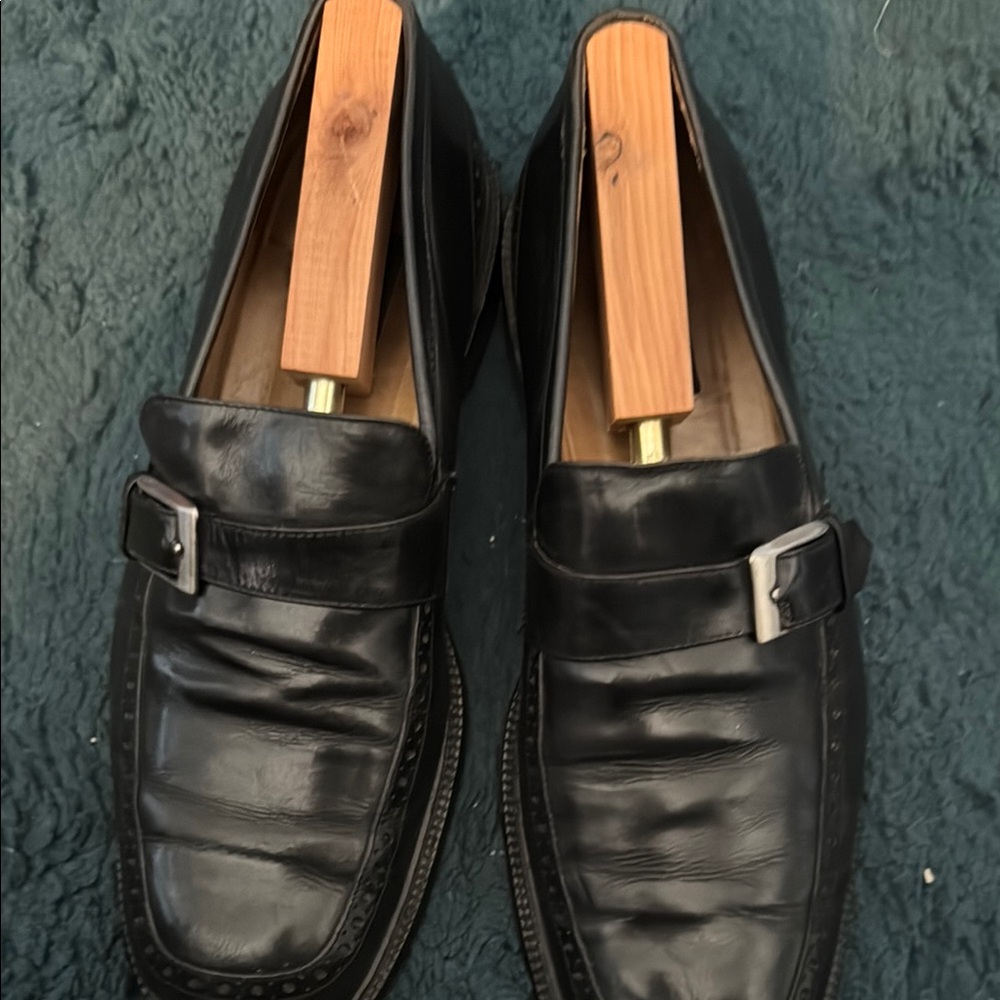 Men's Black Leather Loafers
